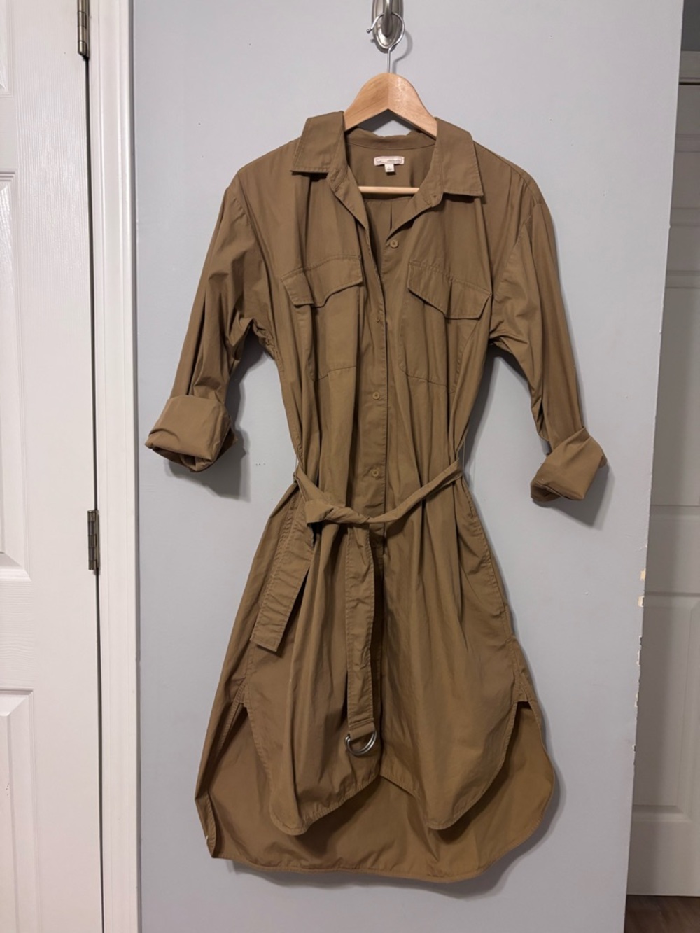 GAP Olive-Tan Button Front Shirt